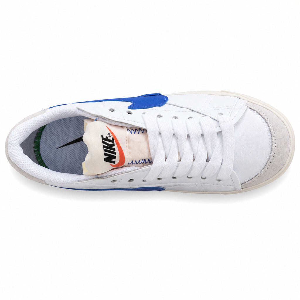 Nike Blazer Low 77 branco azul vista superior
