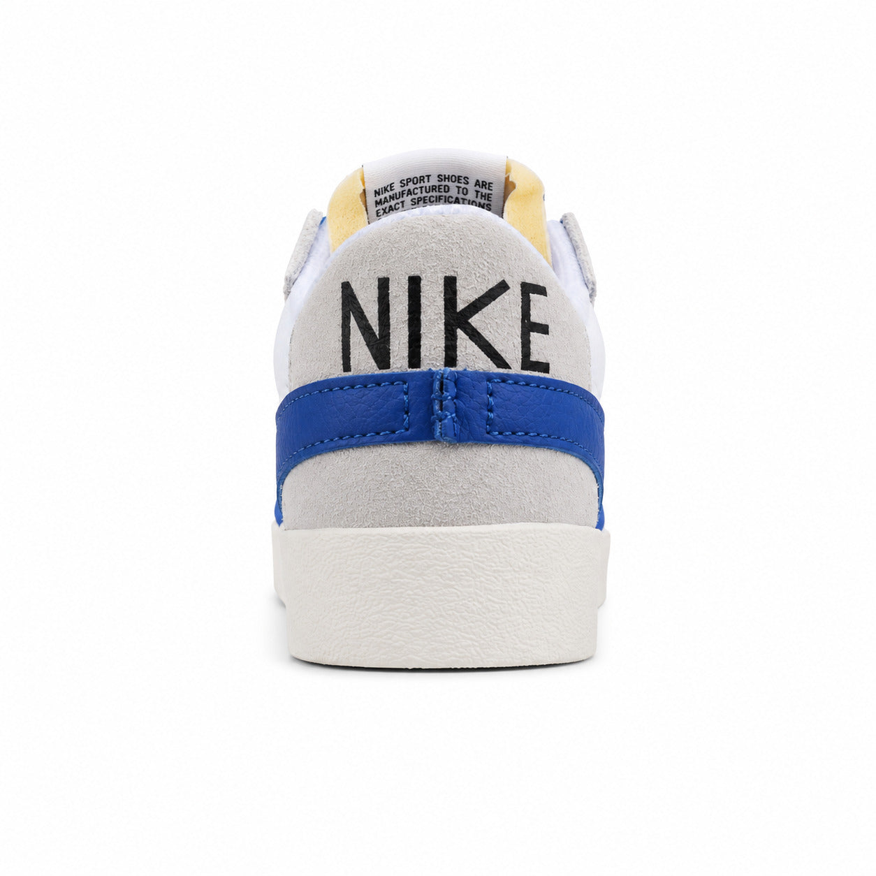 Nike Blazer Low 77 branco azul vista trasera