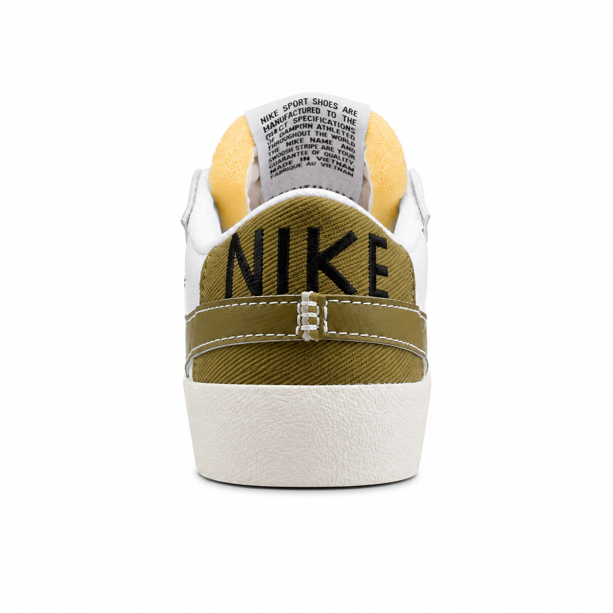 Nike Blazer Low 77 branco dourado detalle suela
