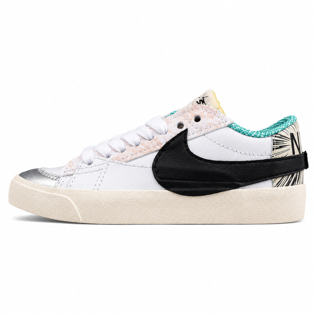 Nike Blazer Low 77 branco multicolor lateral izquierda