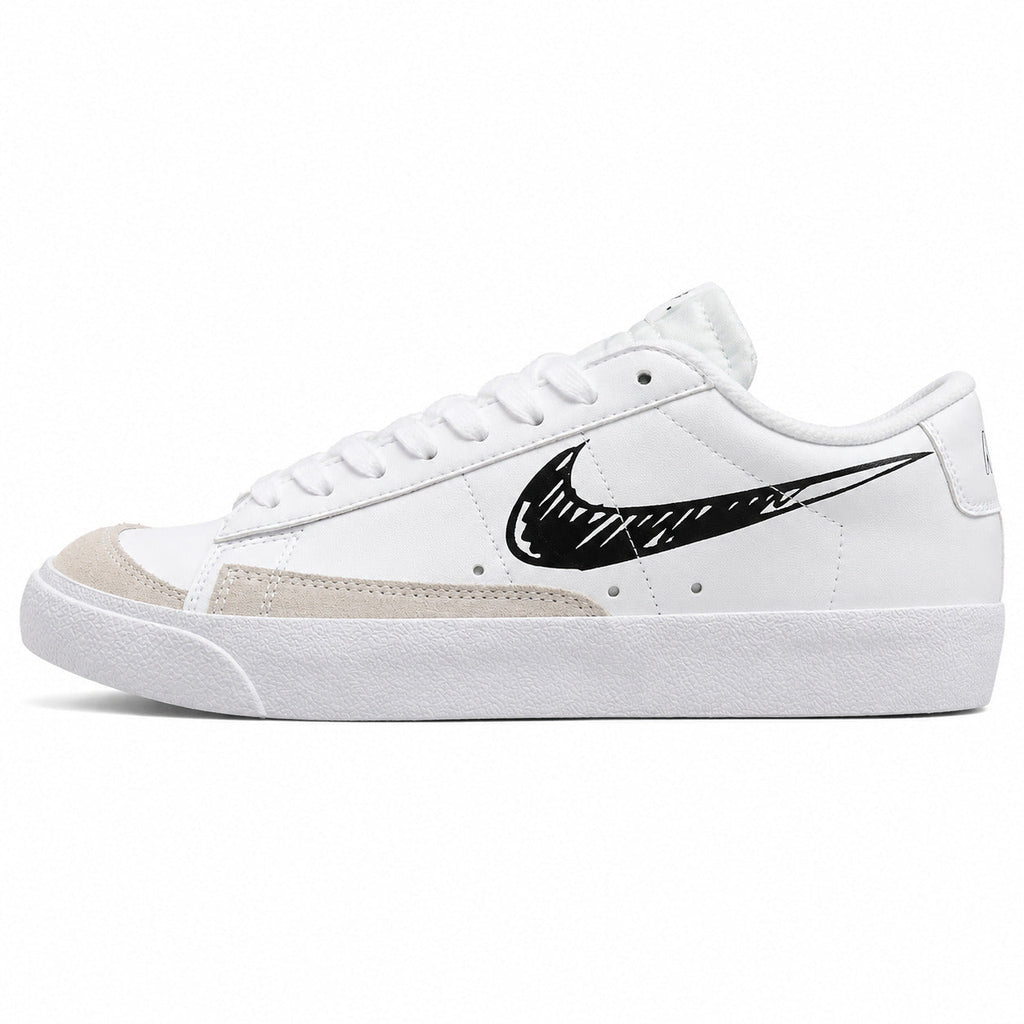 Nike Blazer Low 77 branco preto lateral izquierda