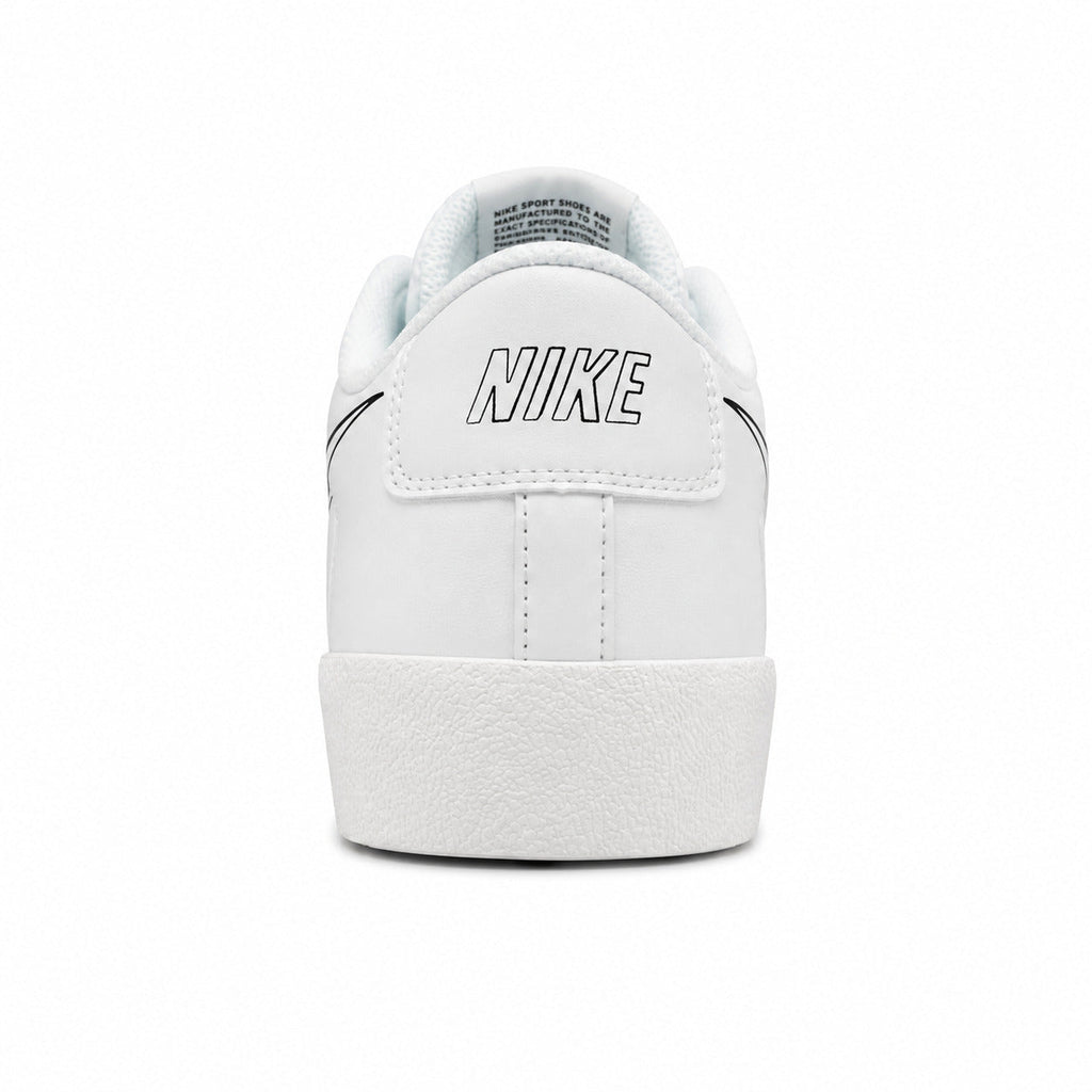 Nike Blazer Low 77 branco preto vista trasera