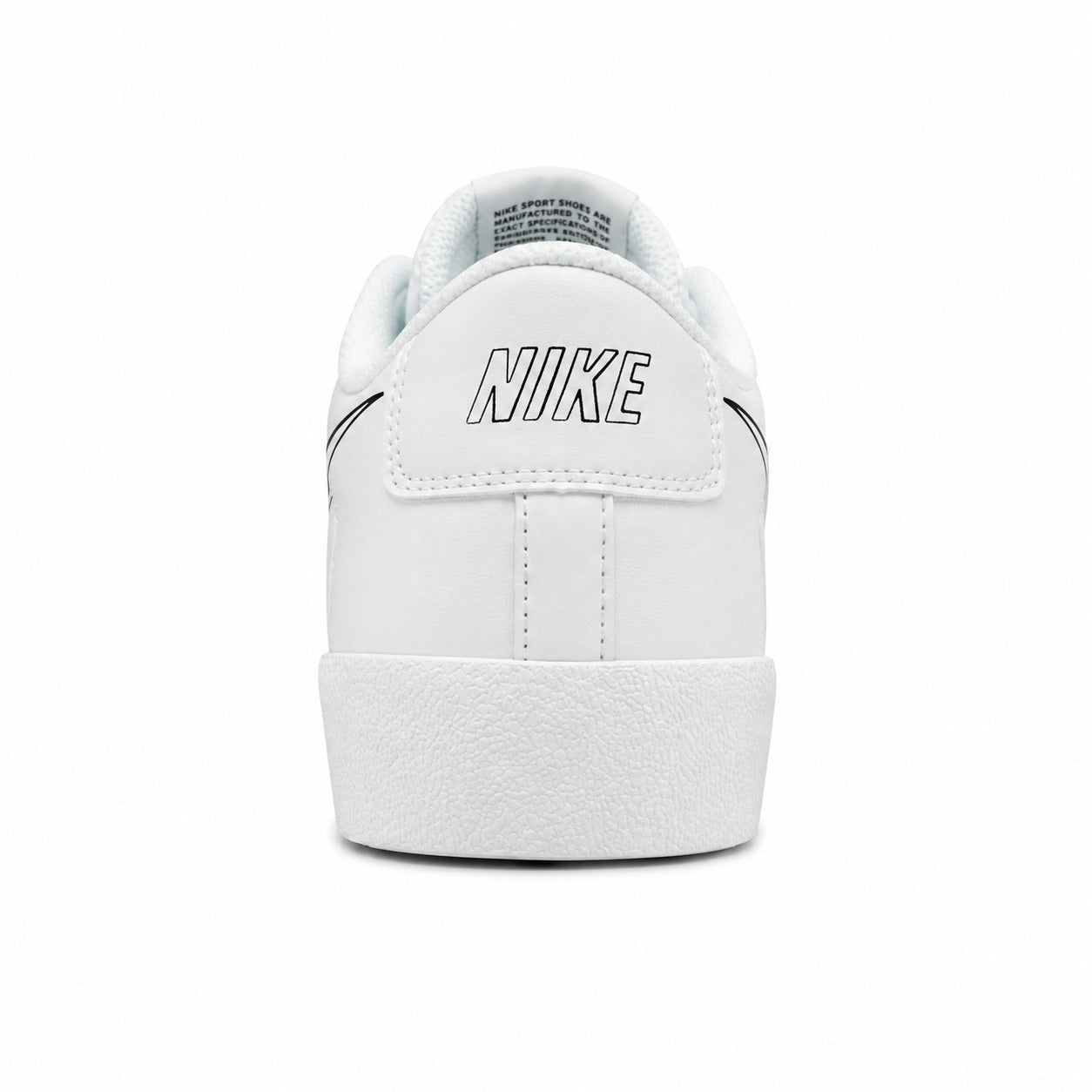 Nike Blazer Low 77 branco preto vista trasera