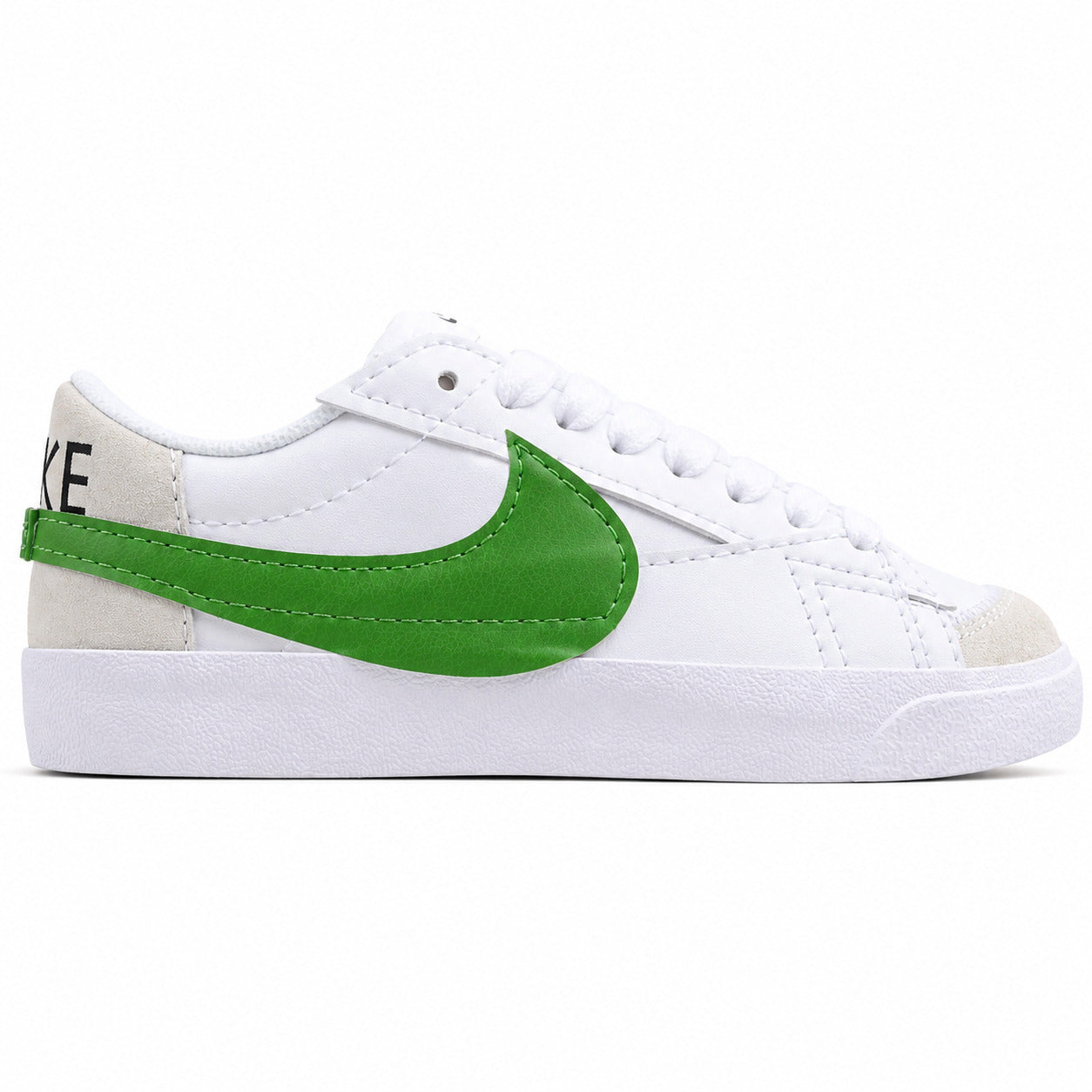 Nike Blazer Low 77 branco verde lateral derecha