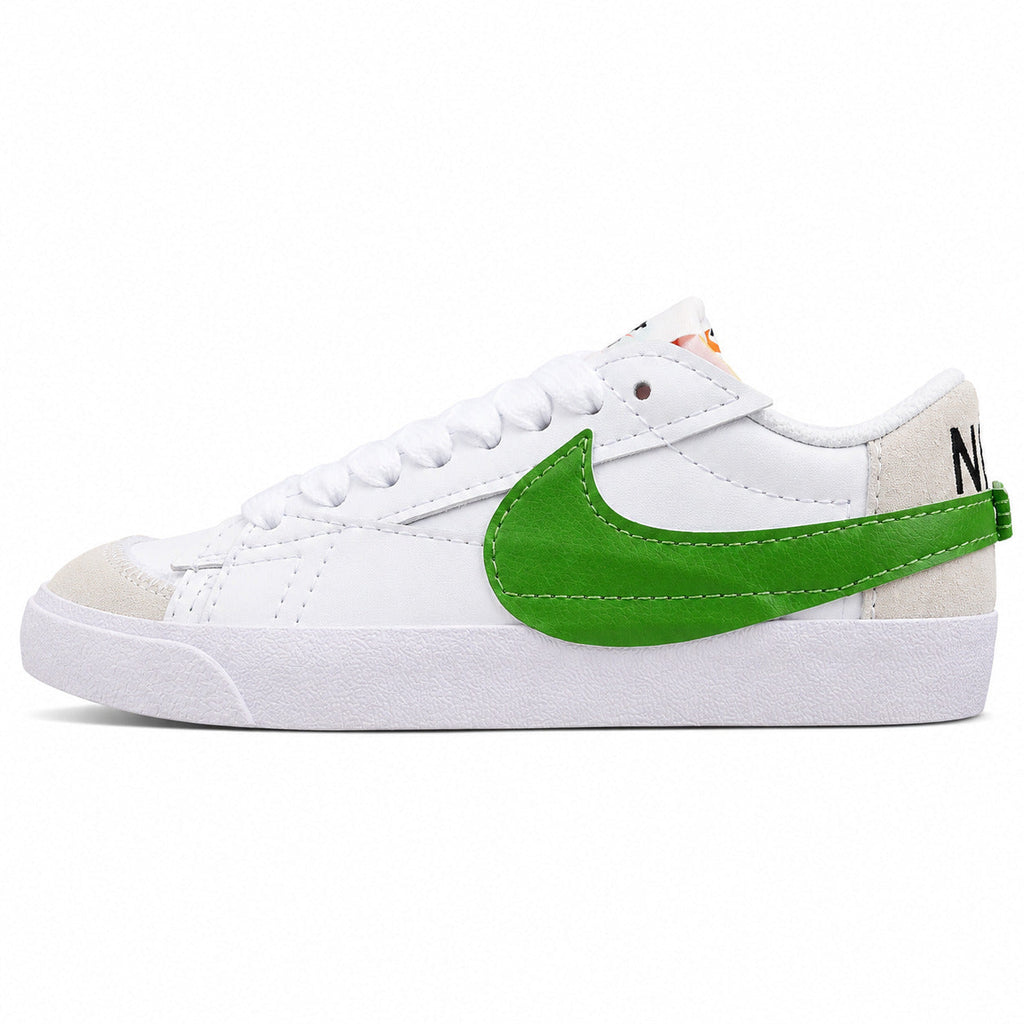 Nike Blazer Low 77 branco verde lateral izquierda
