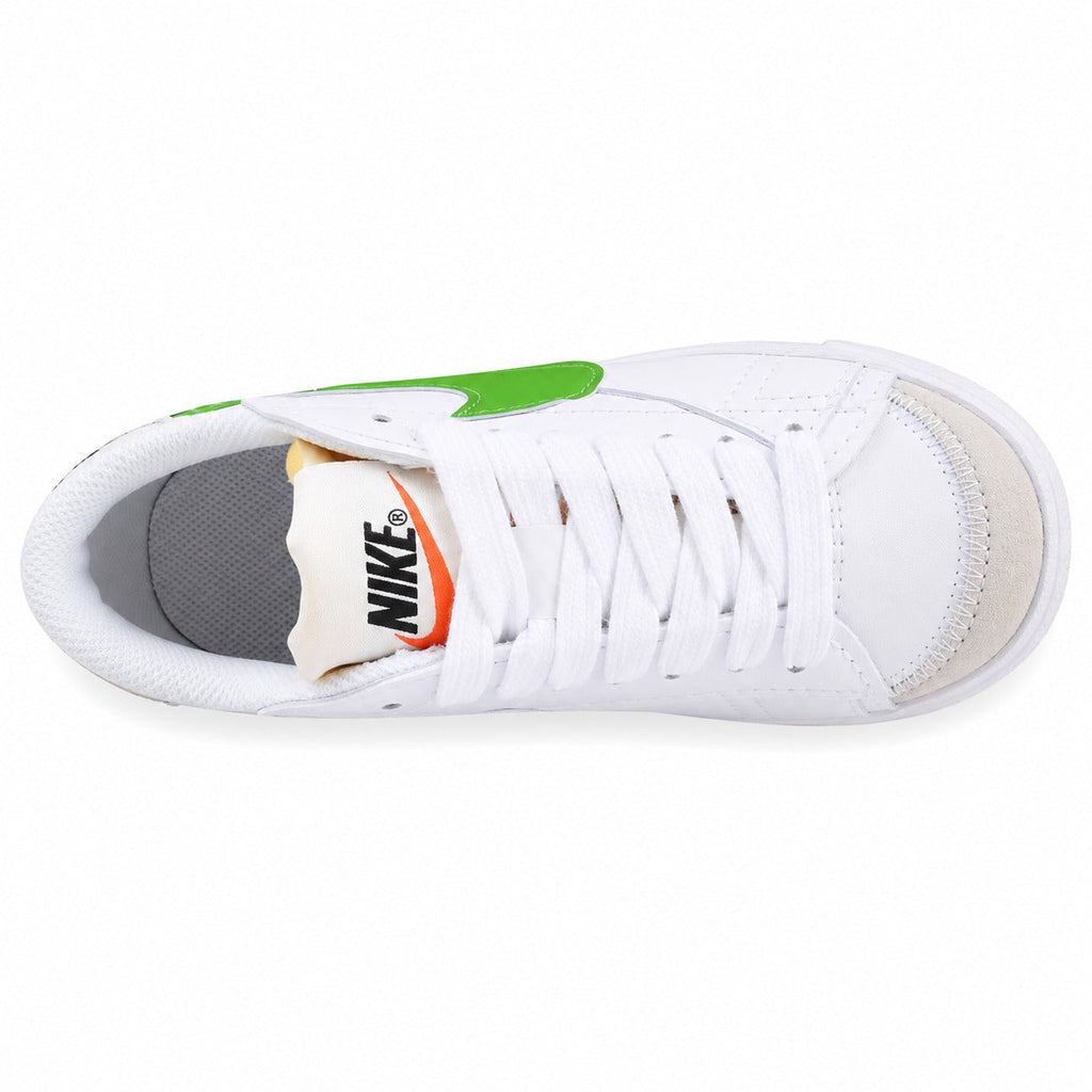Nike Blazer Low 77 branco verde vista superior cordones