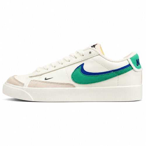 Nike Blazer Low 77 crema verde azul-marinho lateral izquierda