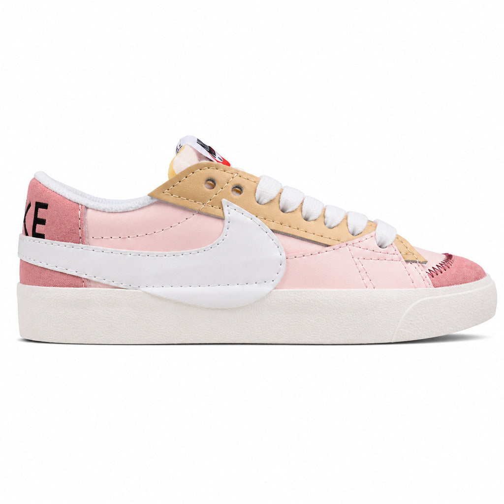 Nike Blazer Low 77 rosa beige branco lateral derecha