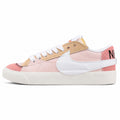Nike Blazer Low 77 rosa beige branco lateral izquierda