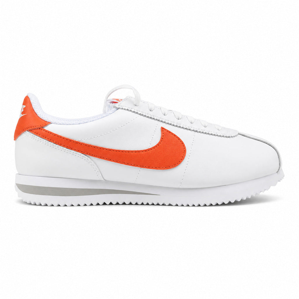 Nike Cortez branco laranja lateral derecha