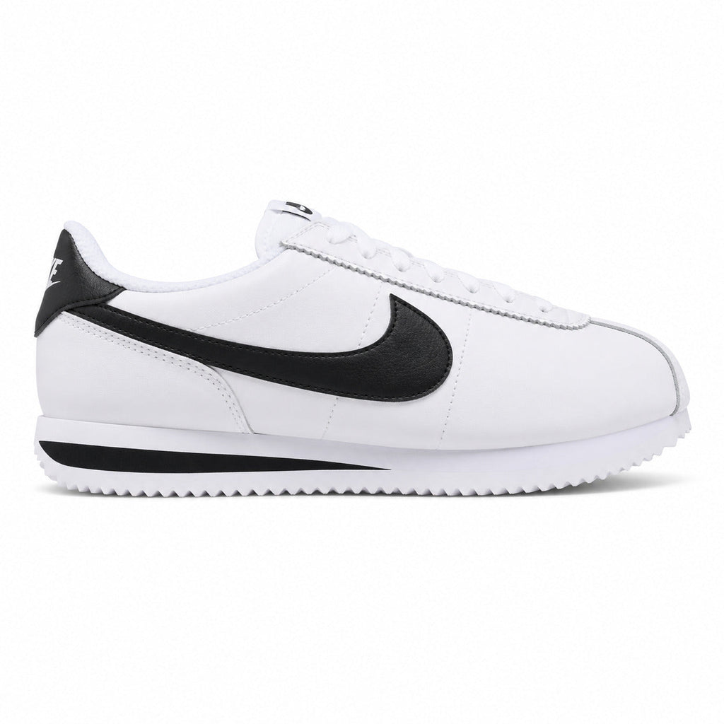 Nike Cortez branco preto lateral derecha