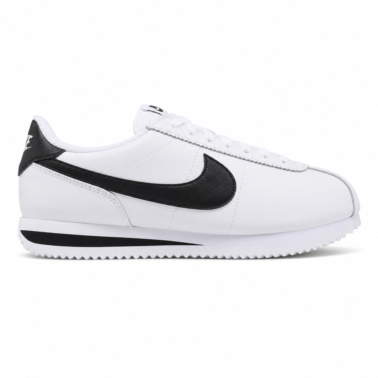 Nike Cortez branco preto lateral derecha