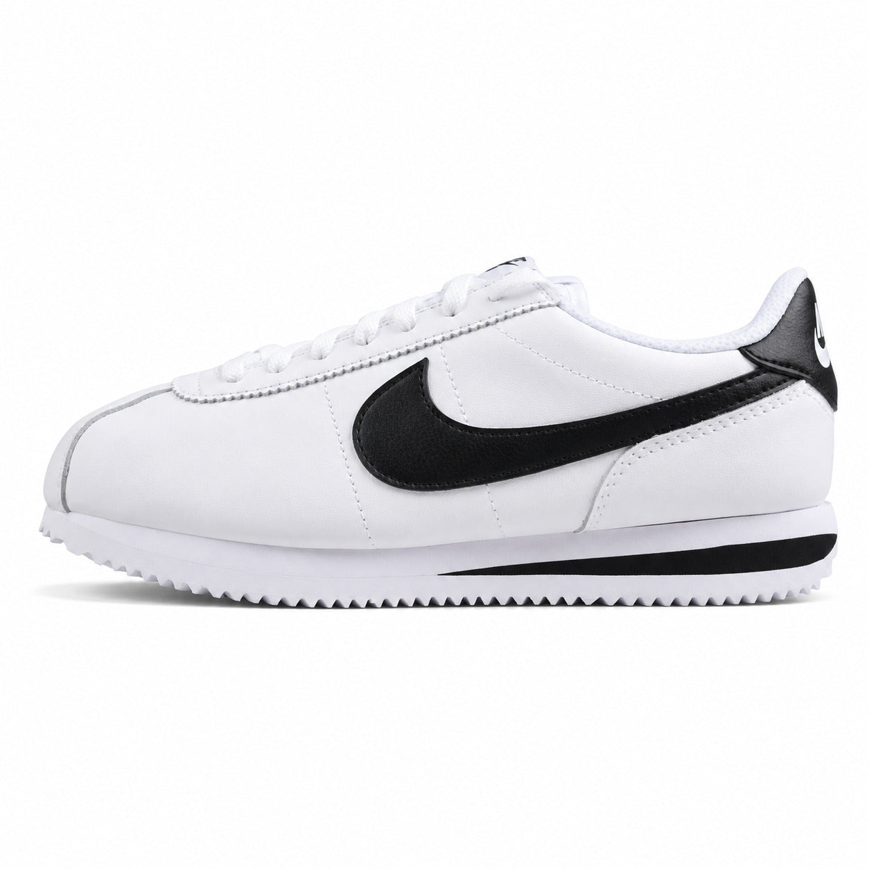 Nike Cortez branco preto lateral izquierda