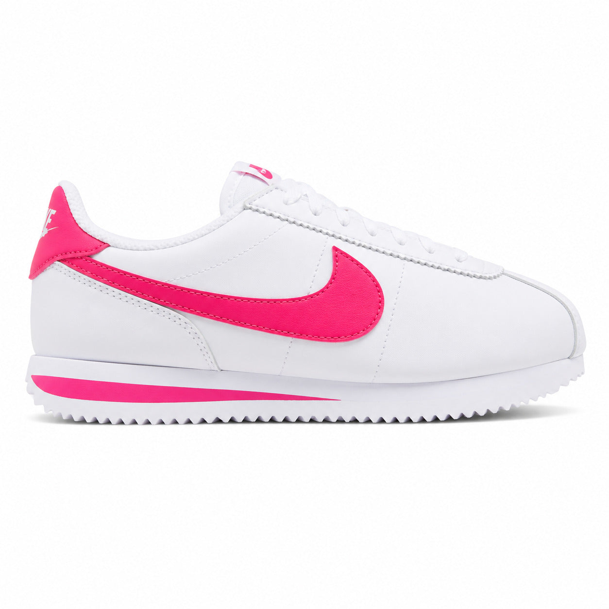 Nike Cortez branco rosa lateral derecha