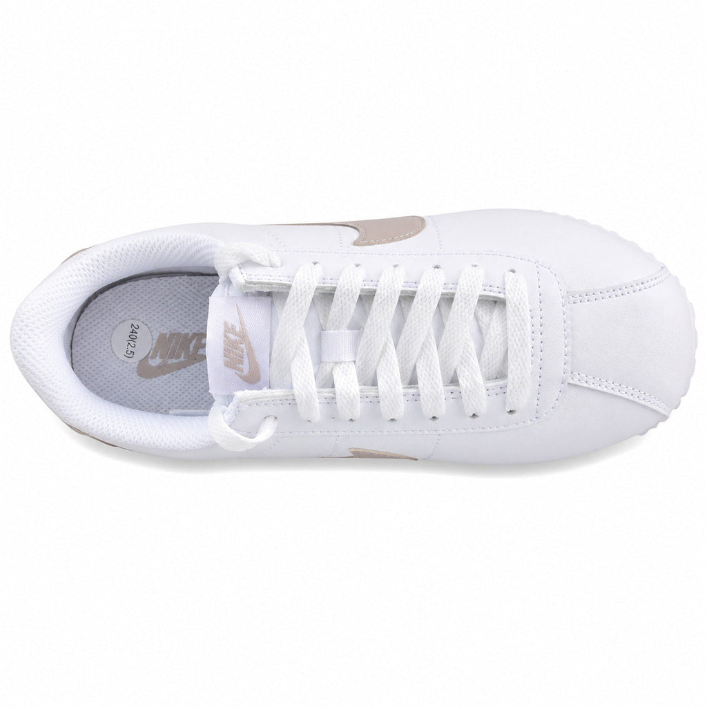 Nike Cortez branco topo vista superior
