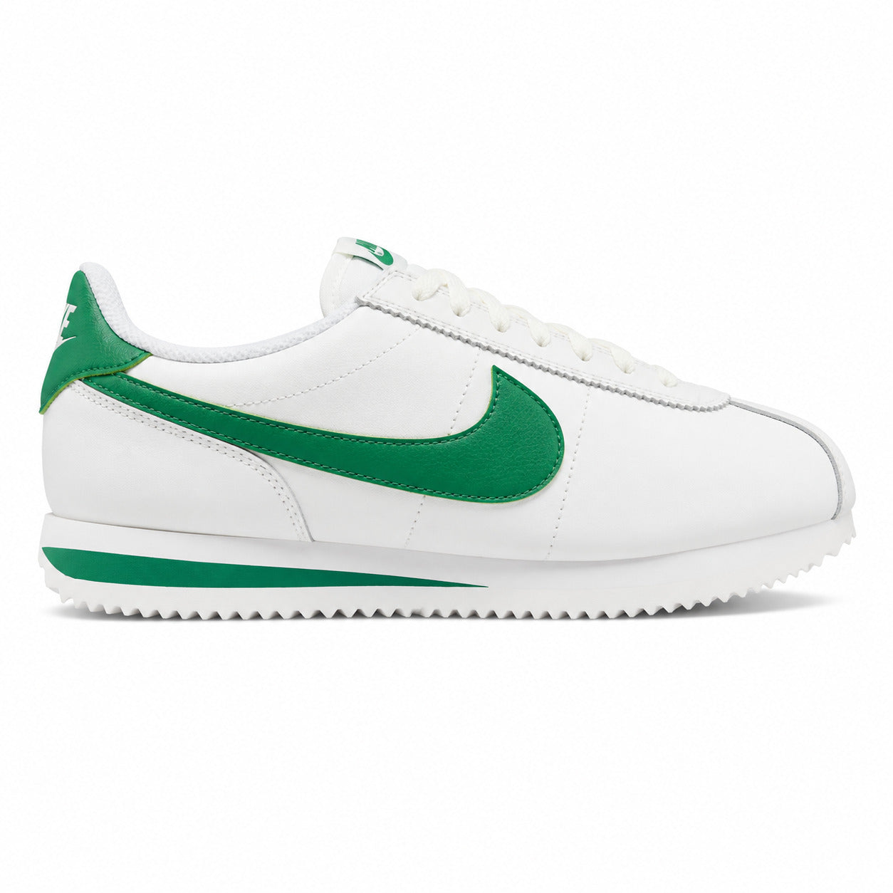 Nike Cortez branco verde lateral derecha