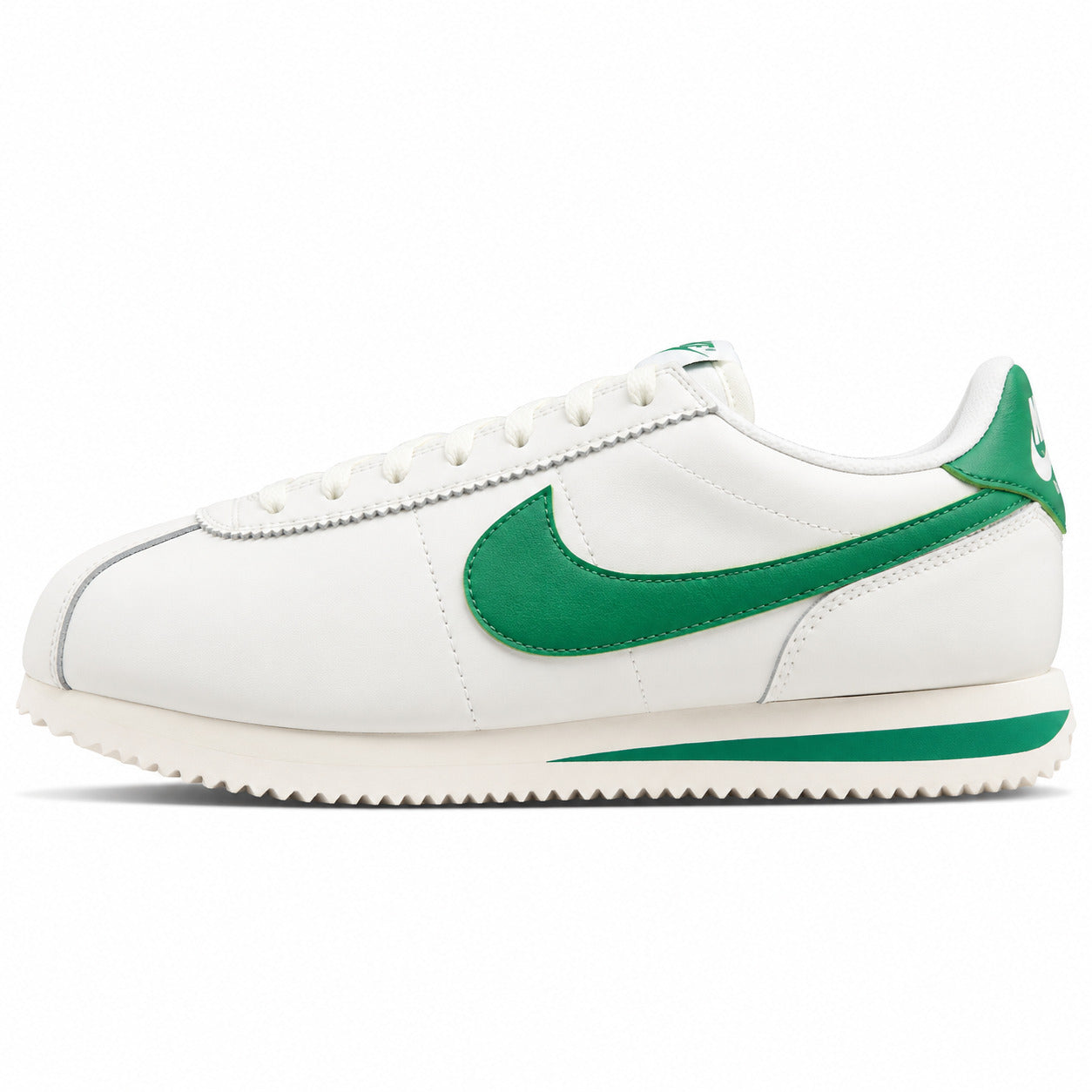 Nike Cortez branco verde lateral izquierda