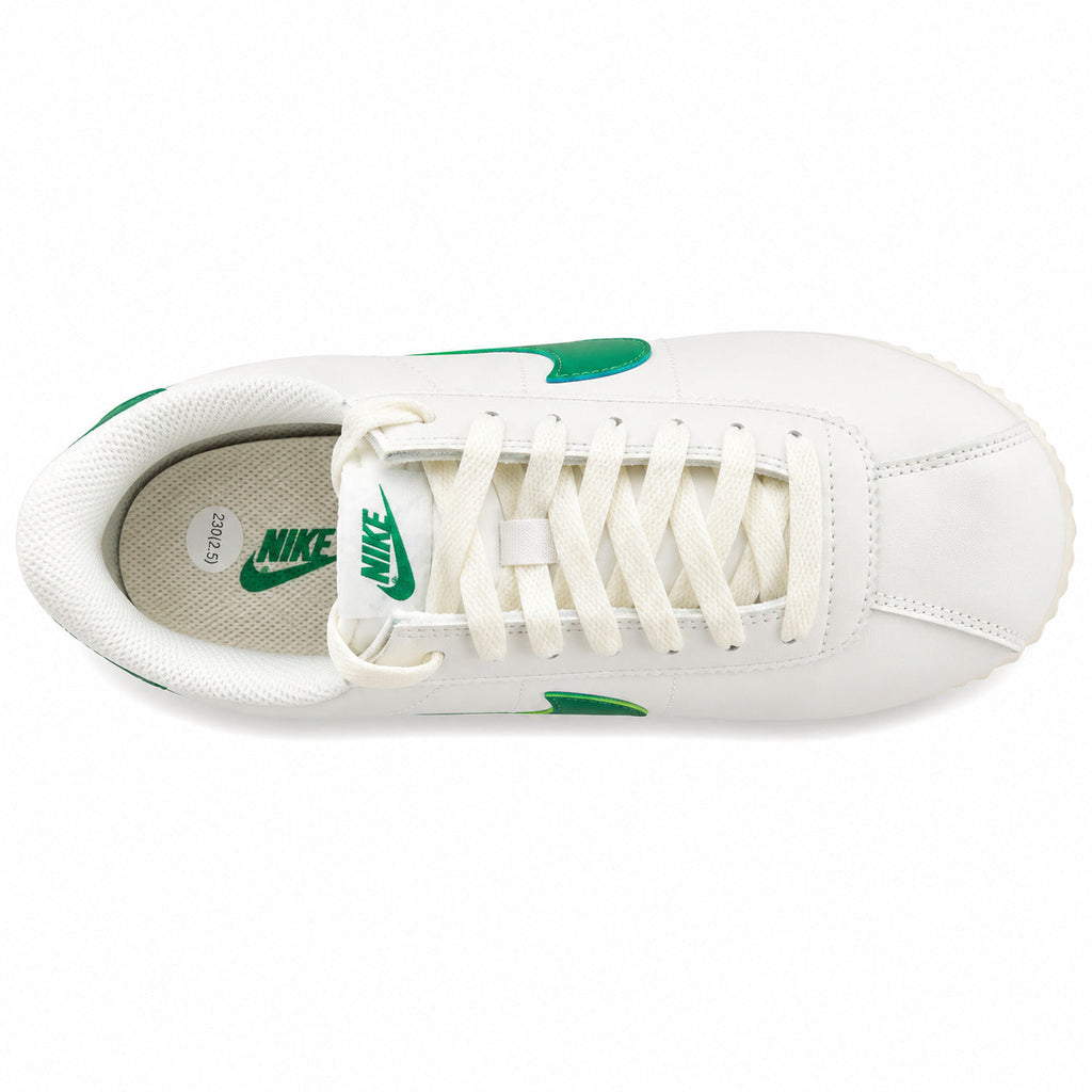 Nike Cortez branco verde detalle talón