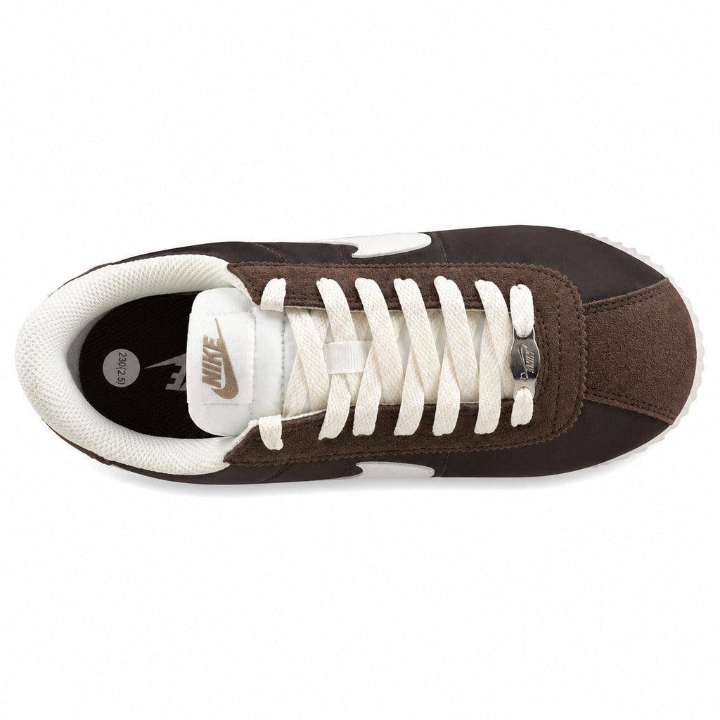 Nike Cortez castanho ante branco vista superior