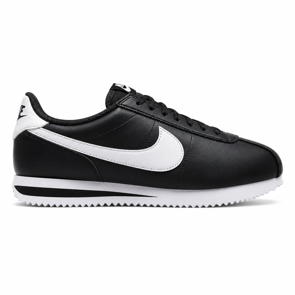 Nike Cortez preto branco lateral derecha