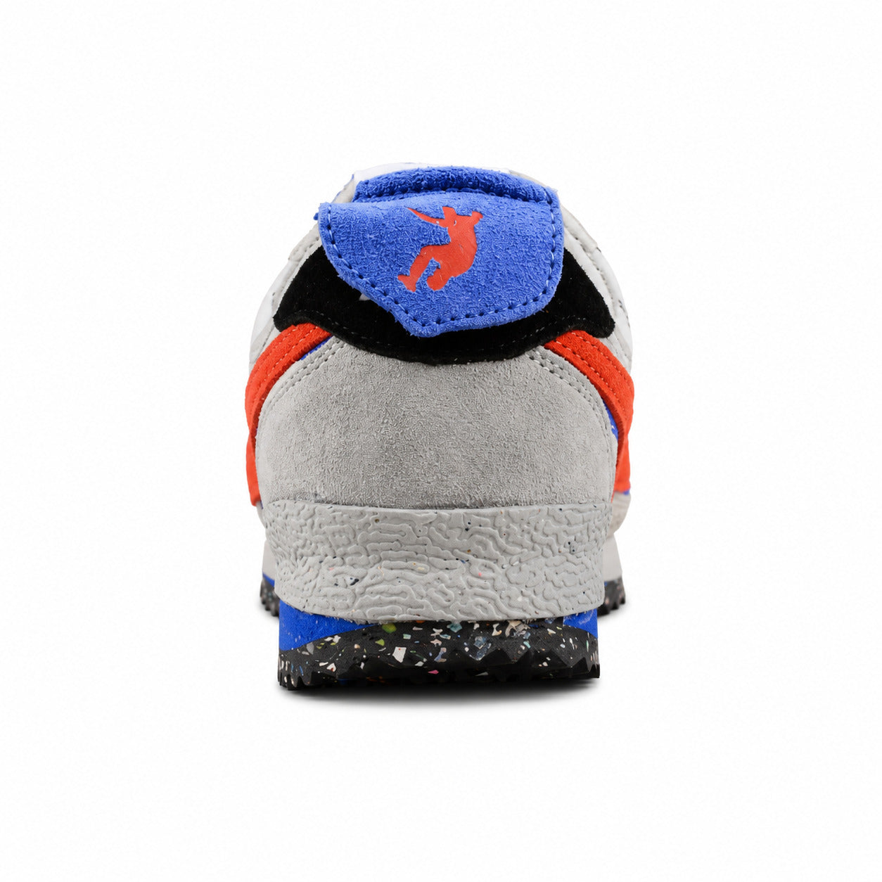 Nike Cortez SP x Union LA cinzento azul vermelho detalle talón