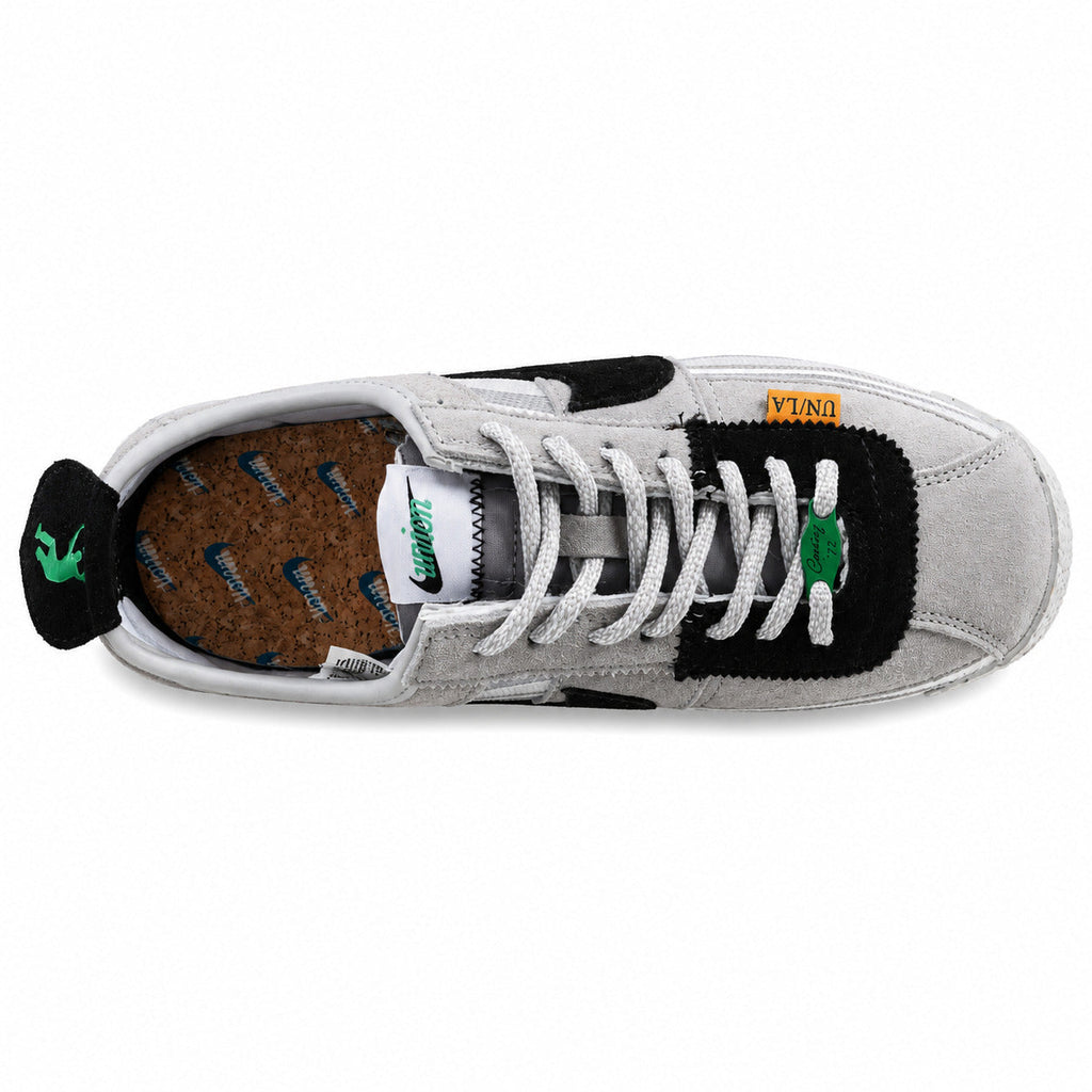 Nike Cortez SP x Union LA cinzento preto vista superior plantilla corcho