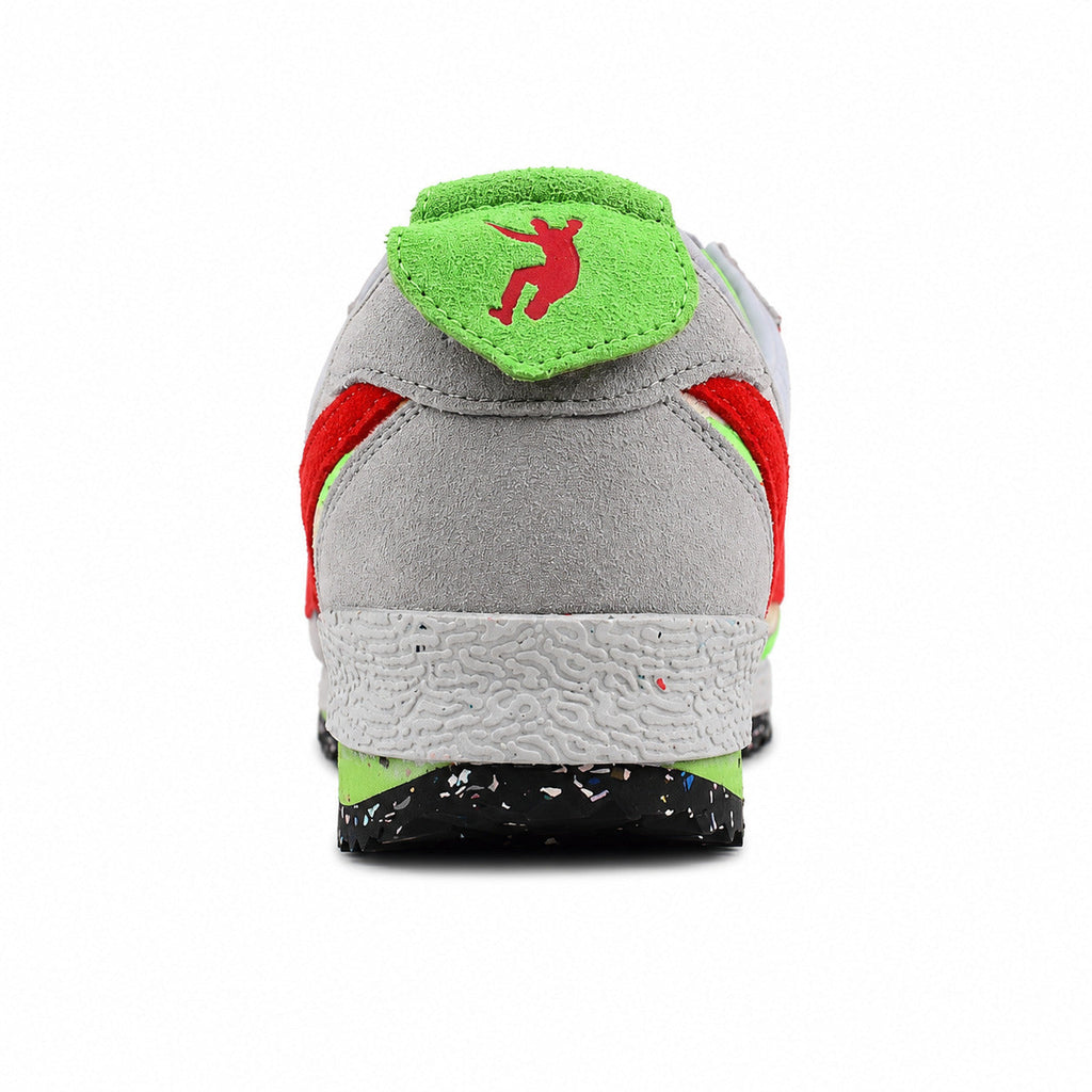 Nike Cortez SP x Union LA cinzento verde vermelho detalle talón