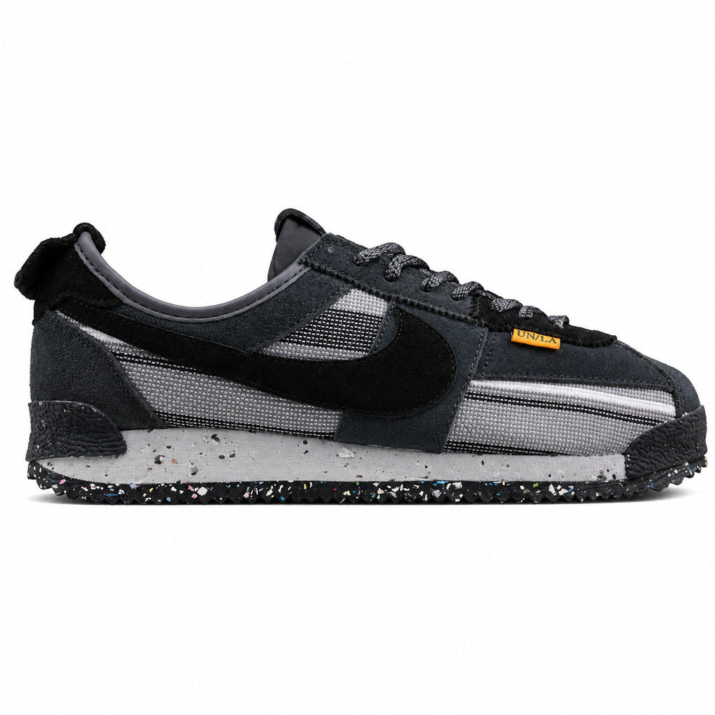 Nike Cortez SP x Union LA preto cinzento lateral derecha