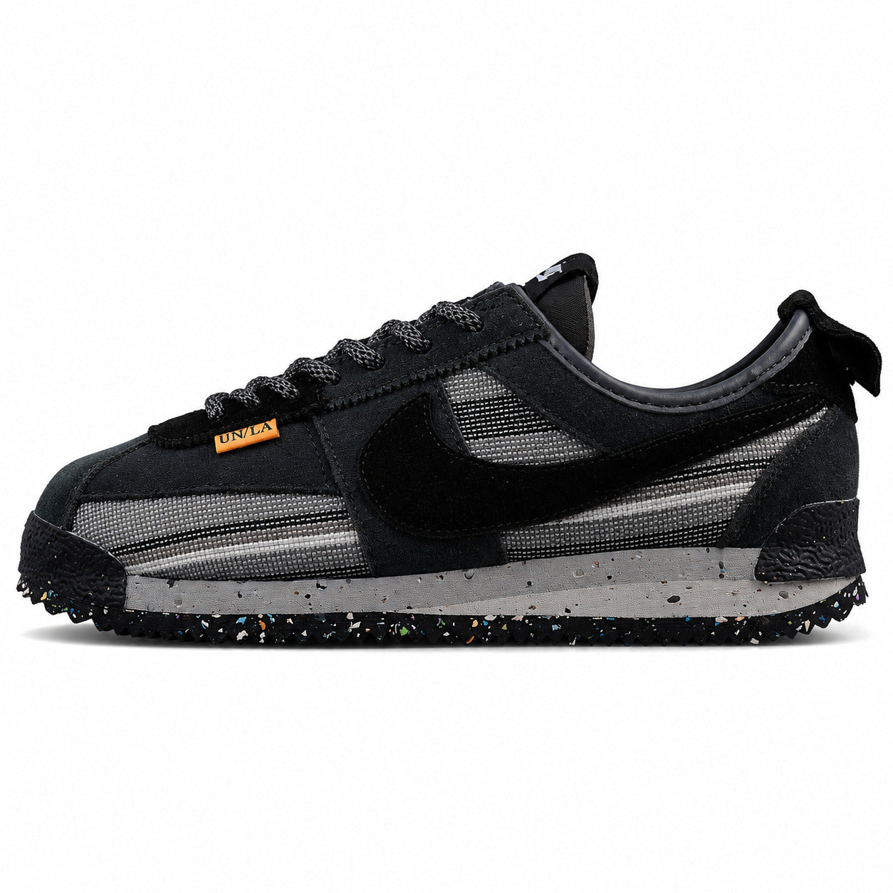 Nike Cortez SP x Union LA preto cinzento lateral izquierda