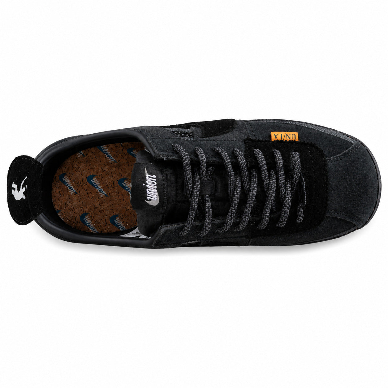 Nike Cortez SP x Union LA preto cinzento vista superior plantilla corcho