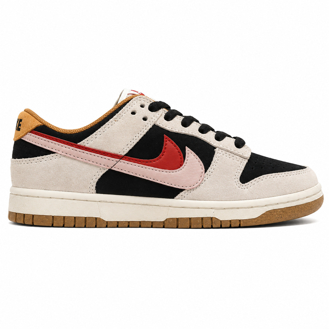 Nike Dunk Low 85 ante cinzento preto vermelho lateral derecha