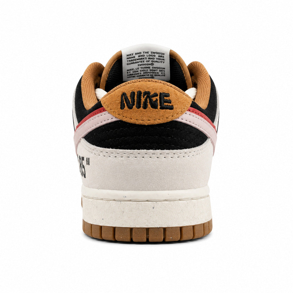 Nike Dunk Low 85 ante cinzento preto vermelho detalle talón