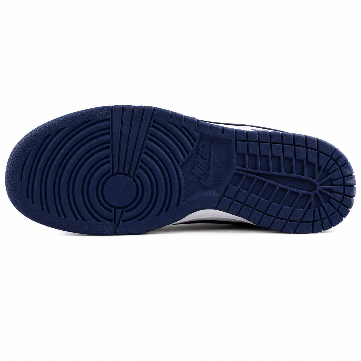 Nike Dunk Low branco azul-marinho royal suela marino