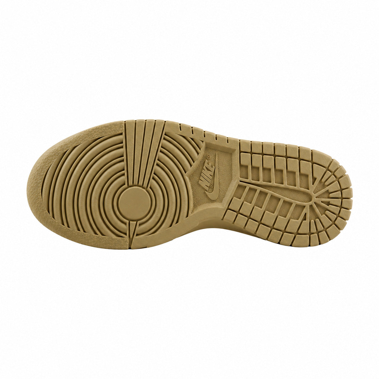 Nike Dunk Low branco verde amarelo suela borracha