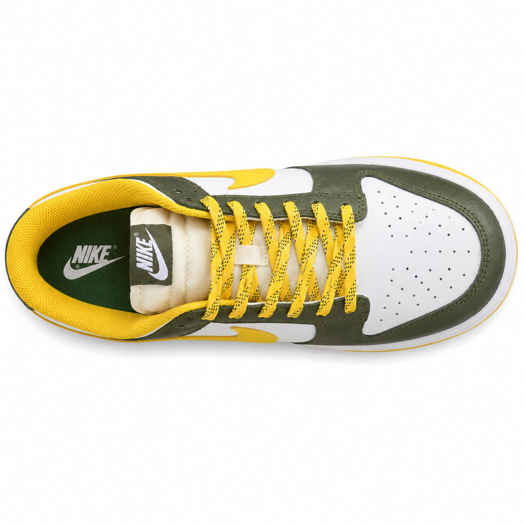 Nike Dunk Low branco verde amarelo vista superior