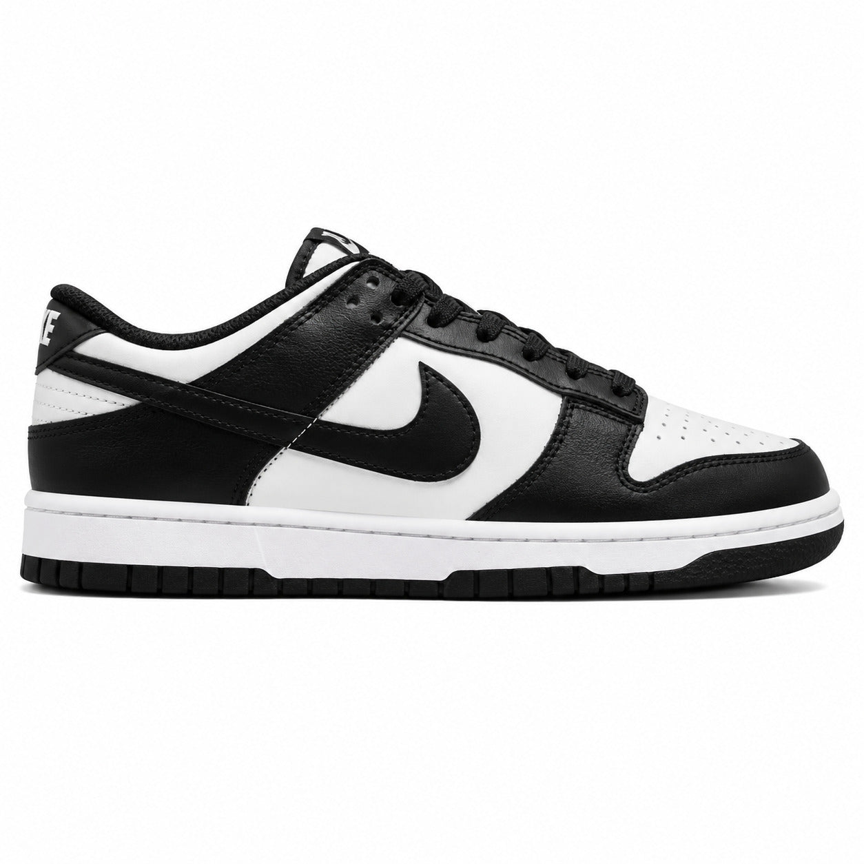 Nike Dunk Low Panda branco preto lateral derecha