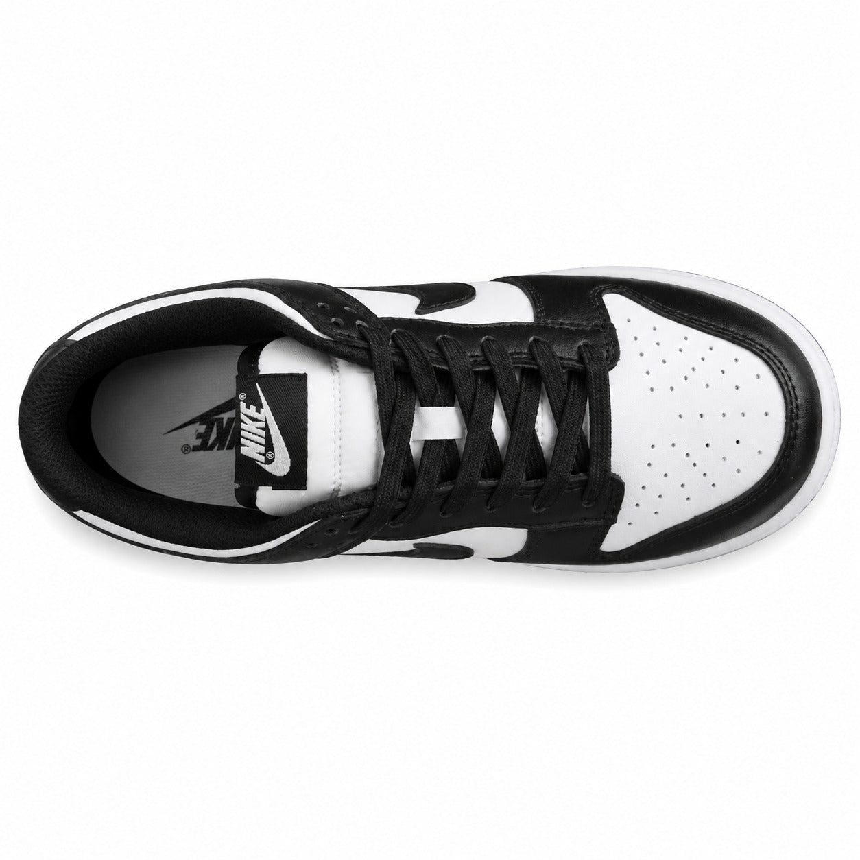 Nike Dunk Low Panda branco preto vista superior