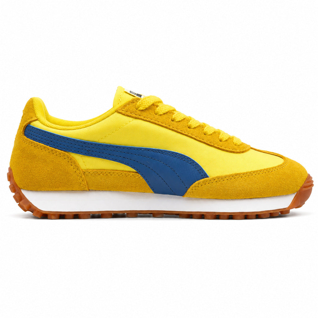 Puma Easy Rider Vintage amarelo azul ante lateral derecha