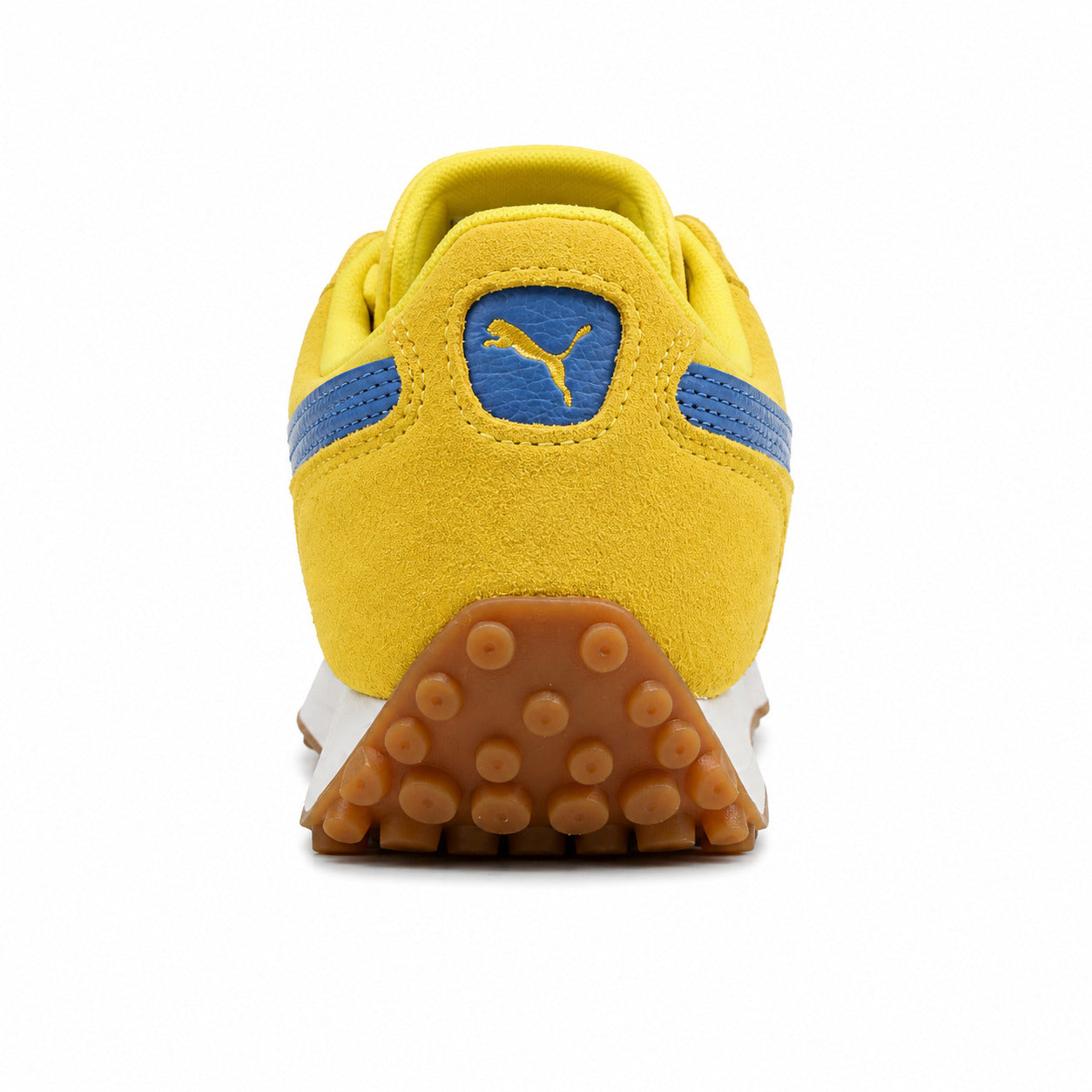 Puma Easy Rider Vintage amarelo azul detalle talón