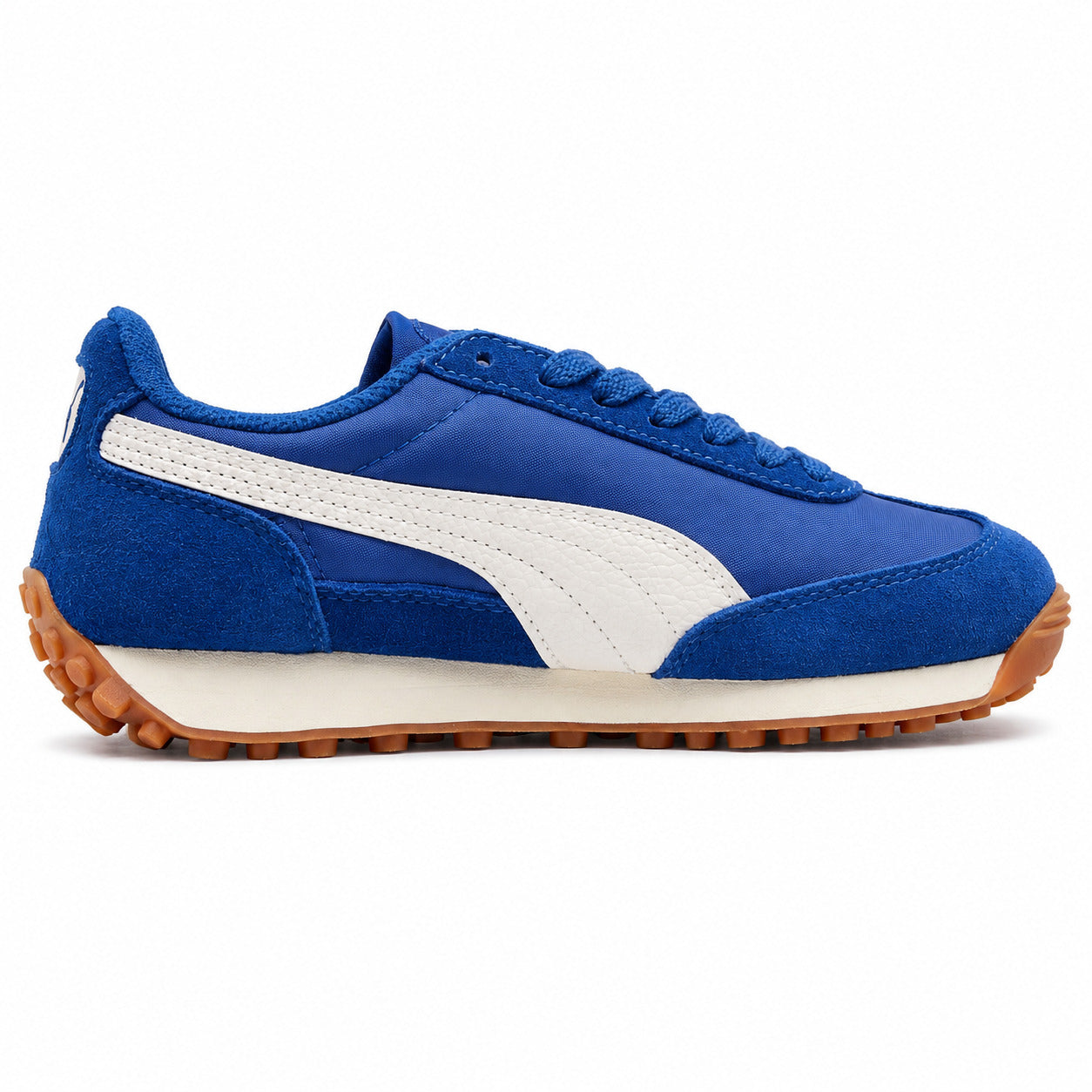 Puma Easy Rider Vintage azul branco ante lateral derecha
