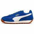 Puma Easy Rider Vintage azul branco ante lateral izquierda