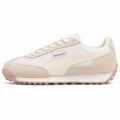 Puma Easy Rider Vintage branco crema malha cordones satén lateral izquierda