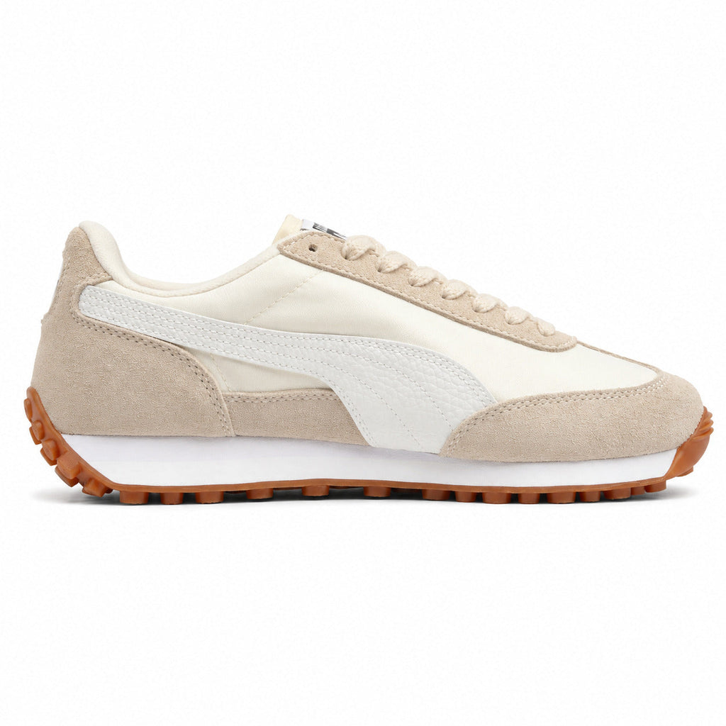 Puma Easy Rider Vintage crema branco ante lateral derecha
