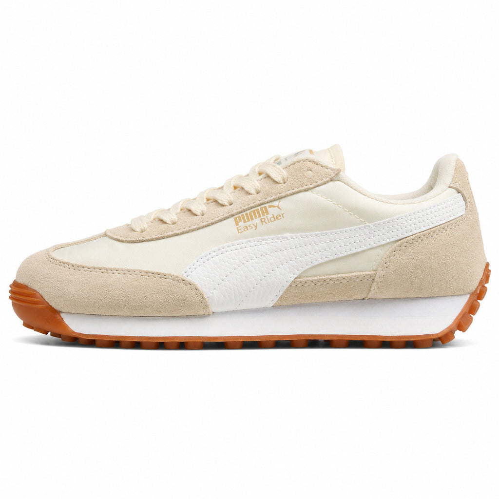 Puma Easy Rider Vintage crema branco ante lateral izquierda