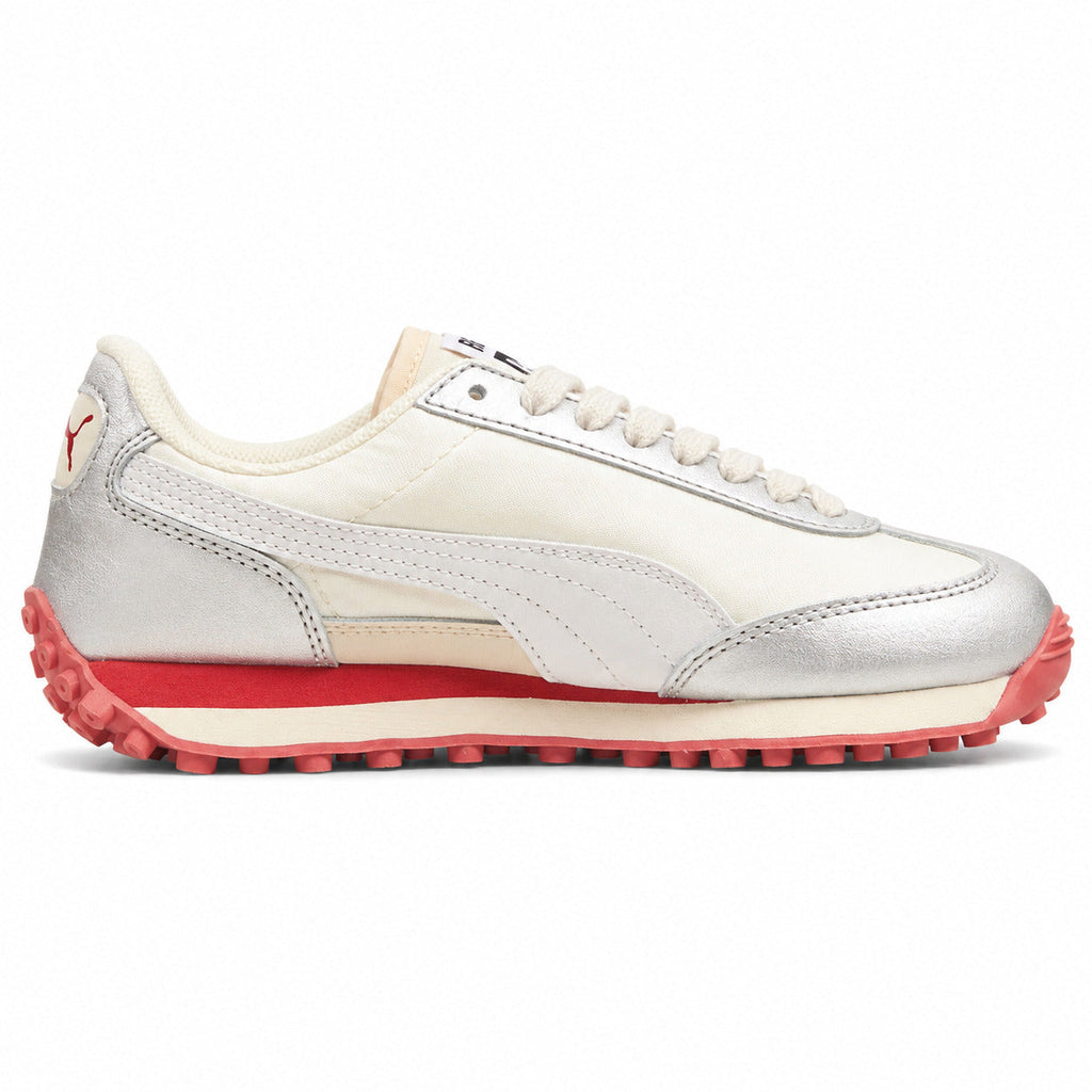 Puma Easy Rider Vintage crema vermelho prateado lateral derecha