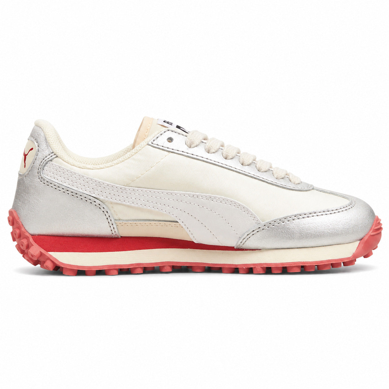 Puma Easy Rider Vintage crema vermelho prateado lateral derecha