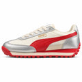 Puma Easy Rider Vintage crema vermelho prateado lateral izquierda