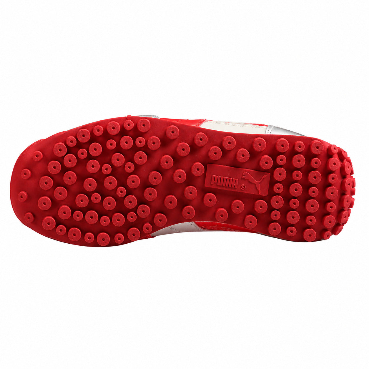 Puma Easy Rider Vintage crema vermelho prateado suela roja