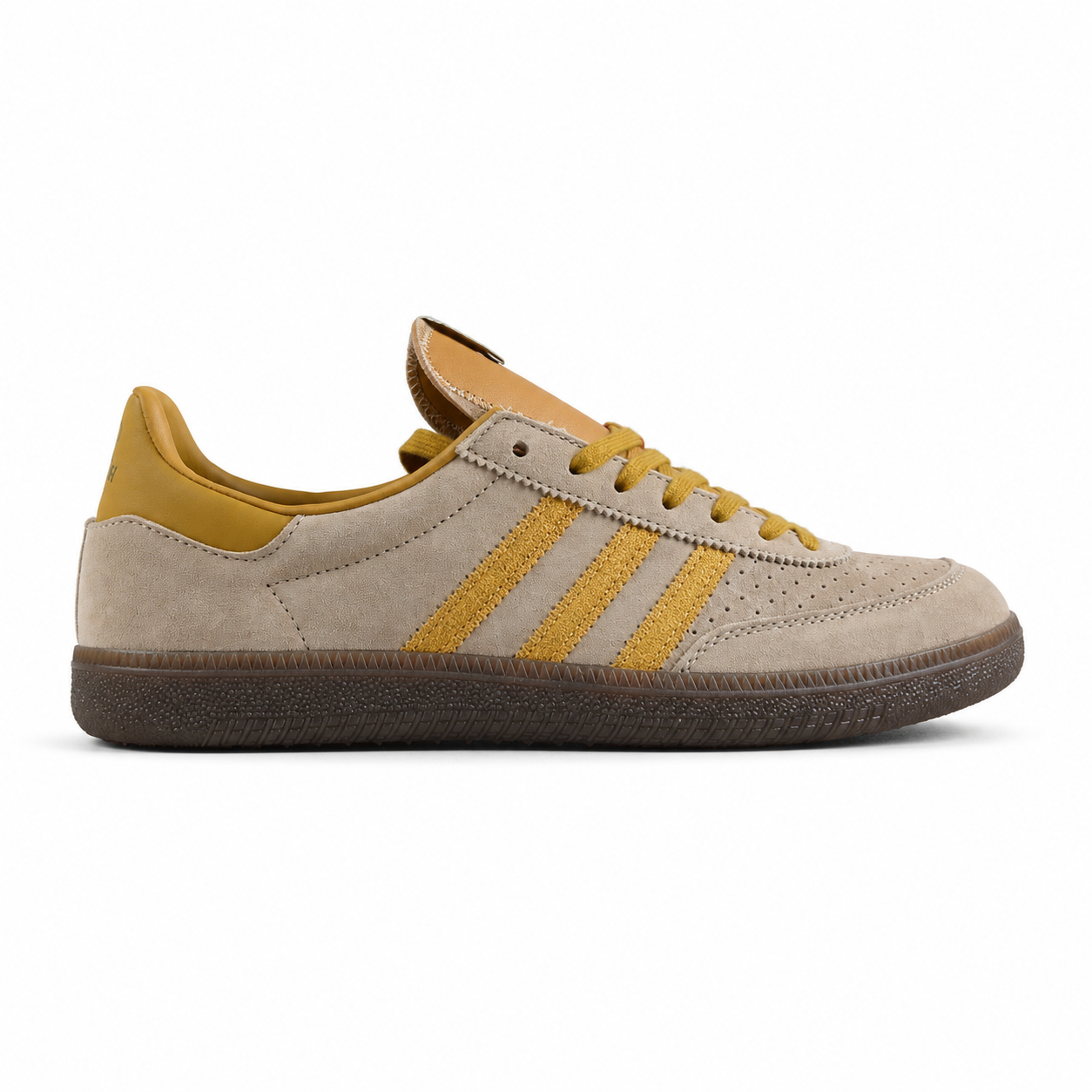 Adidas x CP Company Wimberly SPZL castanho amarelo lateral derecha